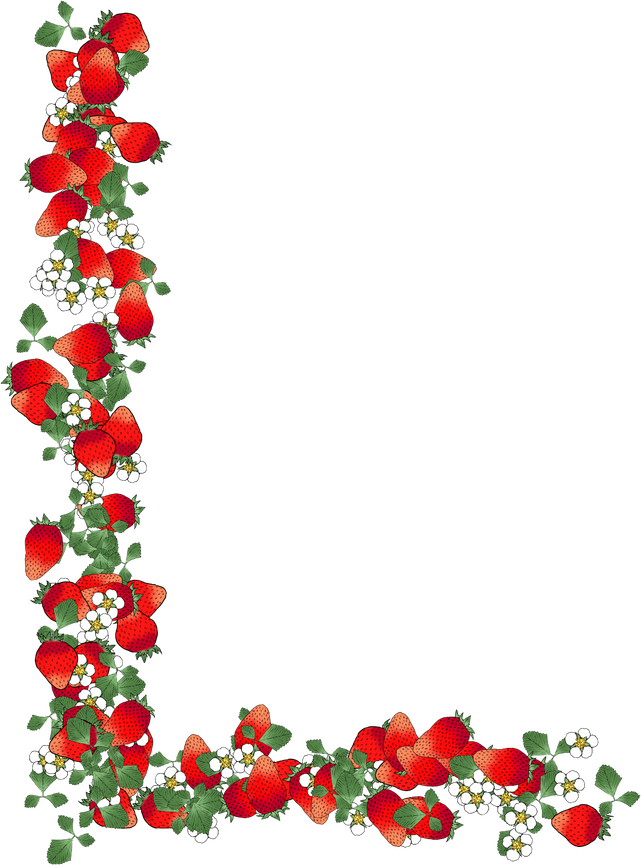 Floral Strawberry Font L